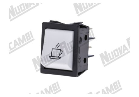 Кнопка белая 250V-16A-CAVA 22x30mm в интернет-магазине Coffee Proffee