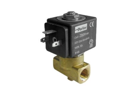 Cоленоїдний клапан двохходовий PARKER 1/4 1/4 з котушкою 220/230V 50/60HZ 9W в інтернет-магазині Coffee Proffee