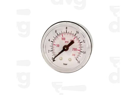 Манометр для перевірки тиску системи, D.41MM, 0-16bar, 1/8"M в інтернет-магазині Coffee Proffee