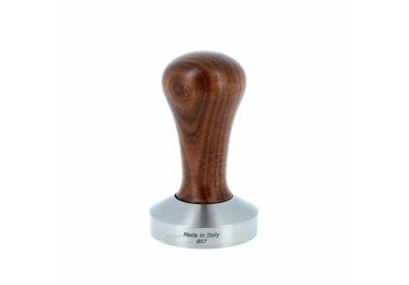 Темпер с деревянной ручкой Діаметр 57 mm (плоское дно) - орех в интернет-магазине Coffee Proffee